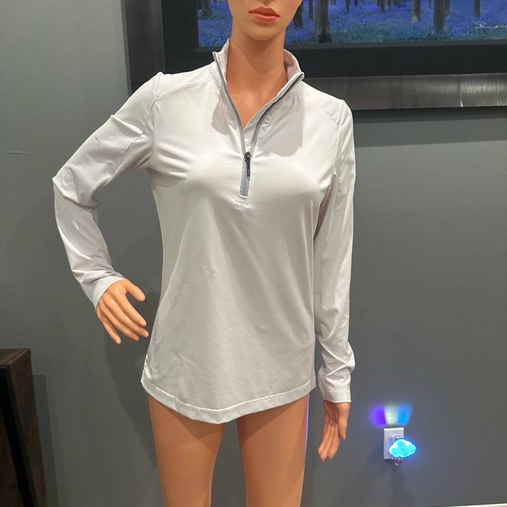 Ping White Long Sleeve Quarter-Zip Top size US 4
